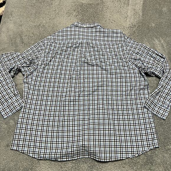 Duluth Trading WrinkleFighter Shirt Mens 3XL Plaid Blue Long Sleeve - Picture 3 of 7